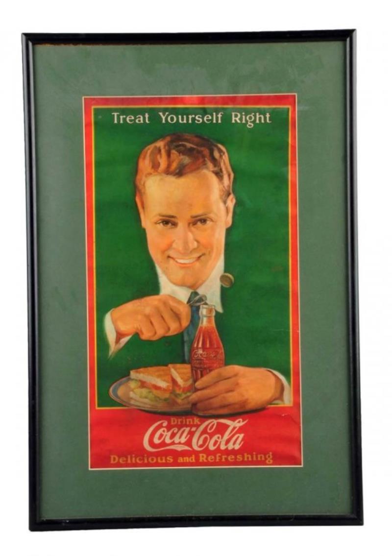 1920's Coca - Cola Paper Poster with Man
