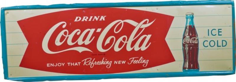 Drink Coca Cola Self-Framed Tin Sign