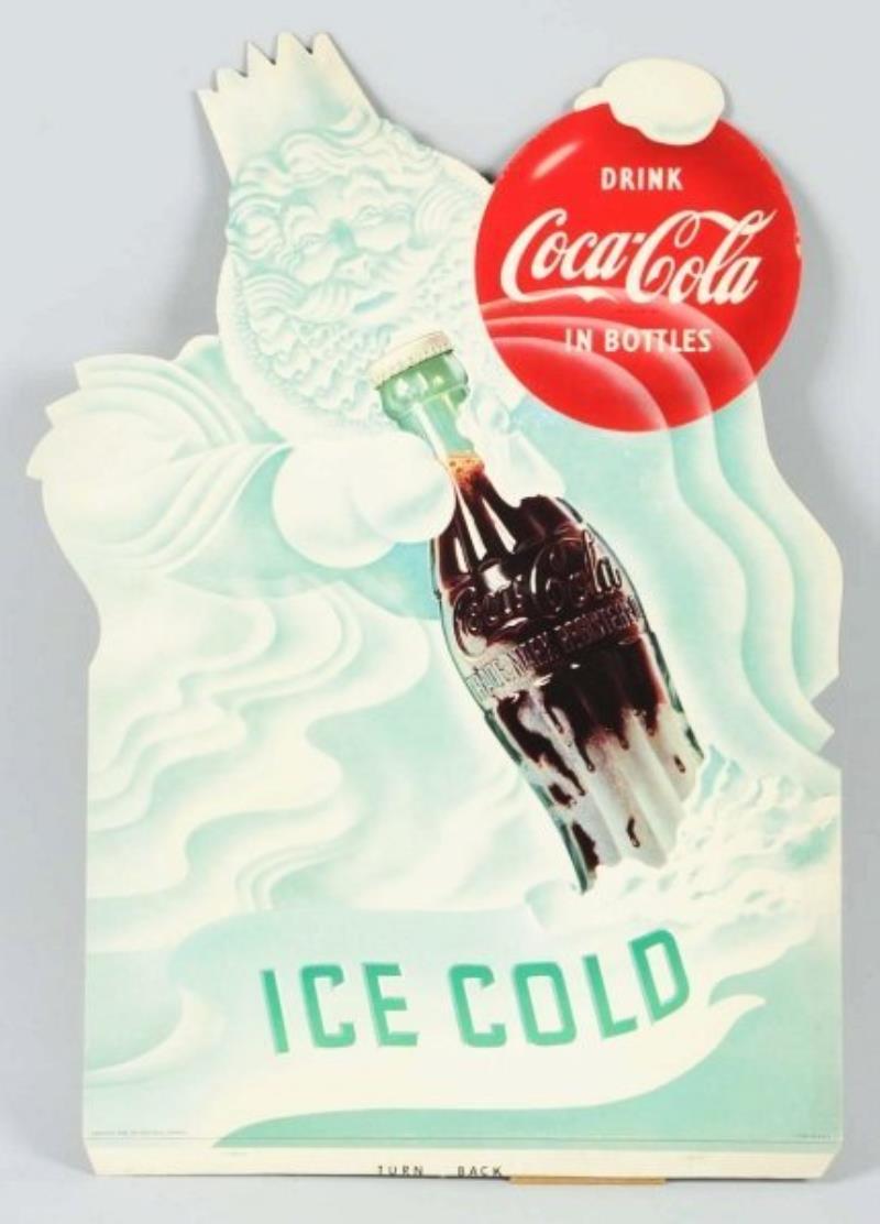 1953 Cardboard Coca-Cola Cutout Easel Back.