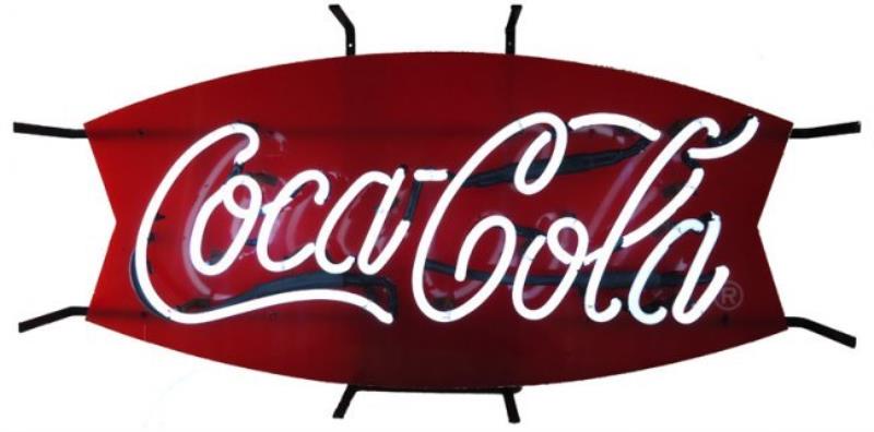COCA-COLA NEON LIGHT-UP SIGN 1960'S
