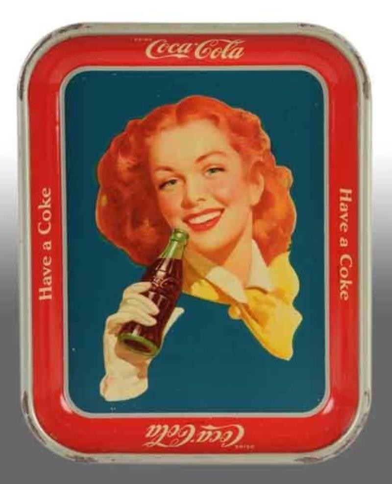 Coca-Cola Solid Background Serving Tray.