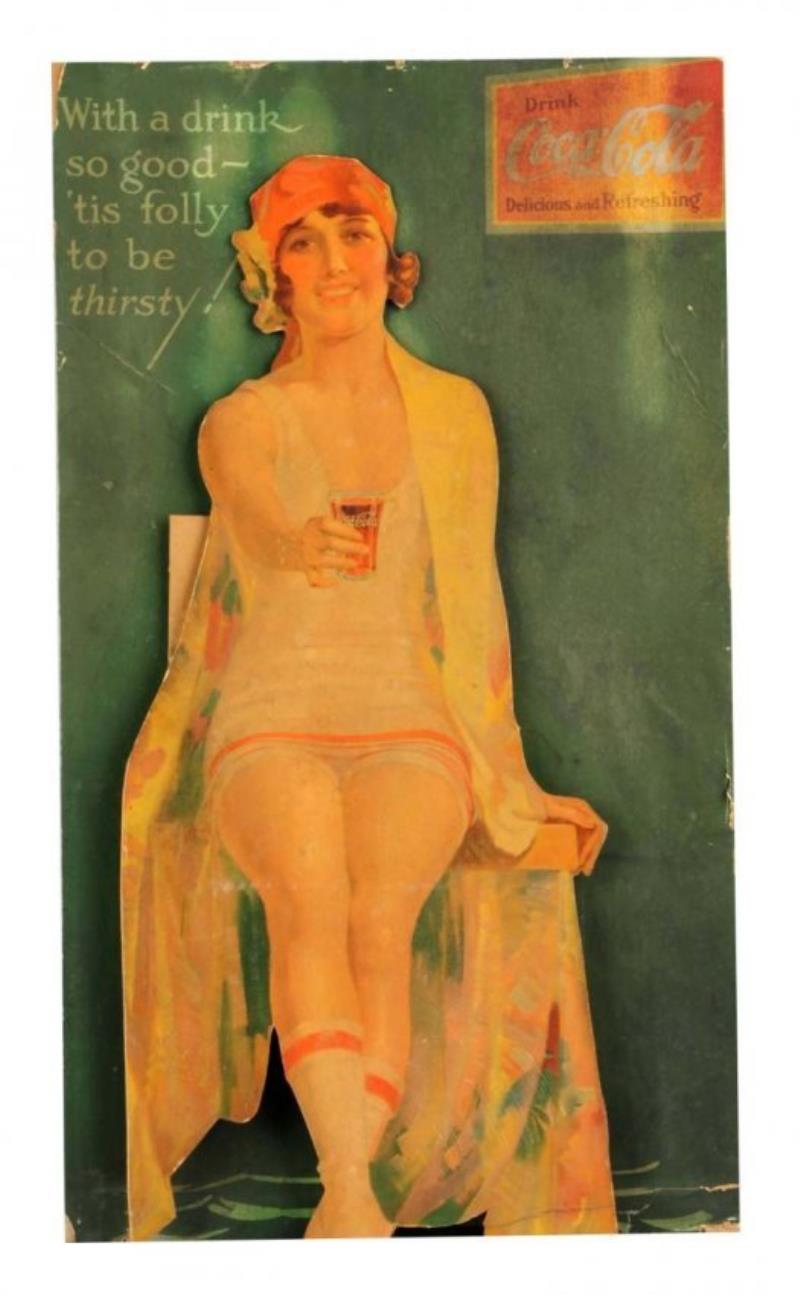 1920's Coca - Cola Cardboard Cutout Display