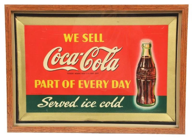 1942 Coca-Cola Cardboard Sign.
