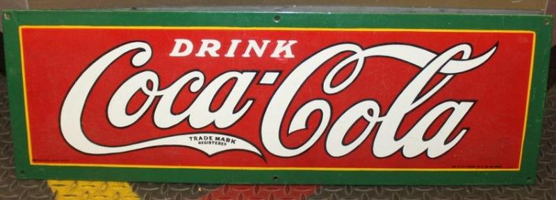 Drink Coca-Cola w/trade mark in tail sign