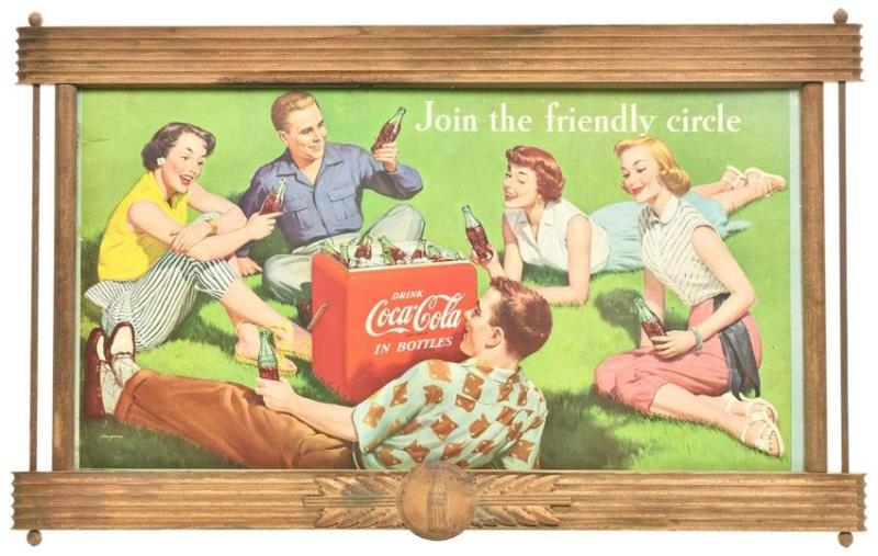 Drink Coca-Cola "Join The Friendly Circle" Cardboard