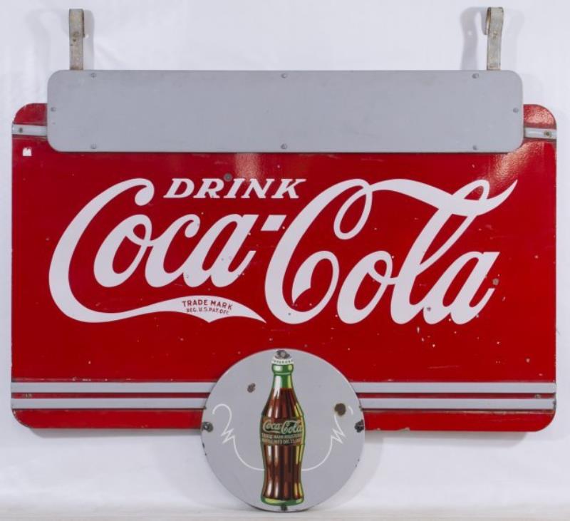 1936 Coca-Cola Hanging Sign by Tenn. Enamel Co.