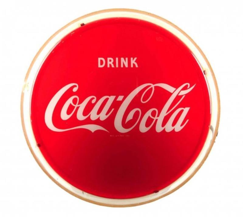 1950's Coca-Cola Two-Sided Halo Sign.