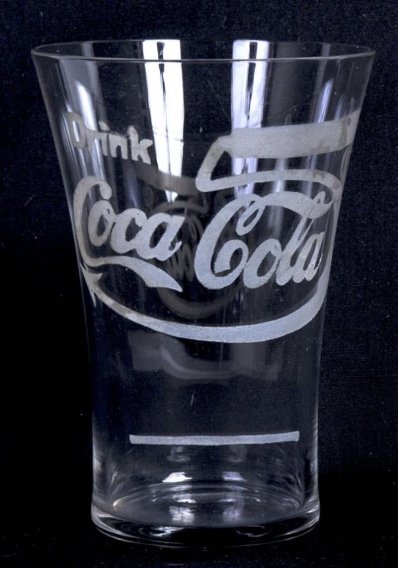 LARGE 5 CENTS COCA-COLA FLARE GLASS
