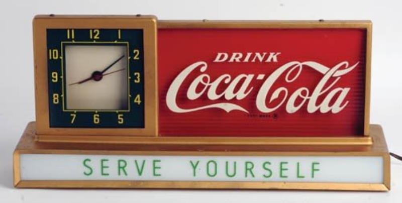 1950's Coca-Cola lightup counter clock