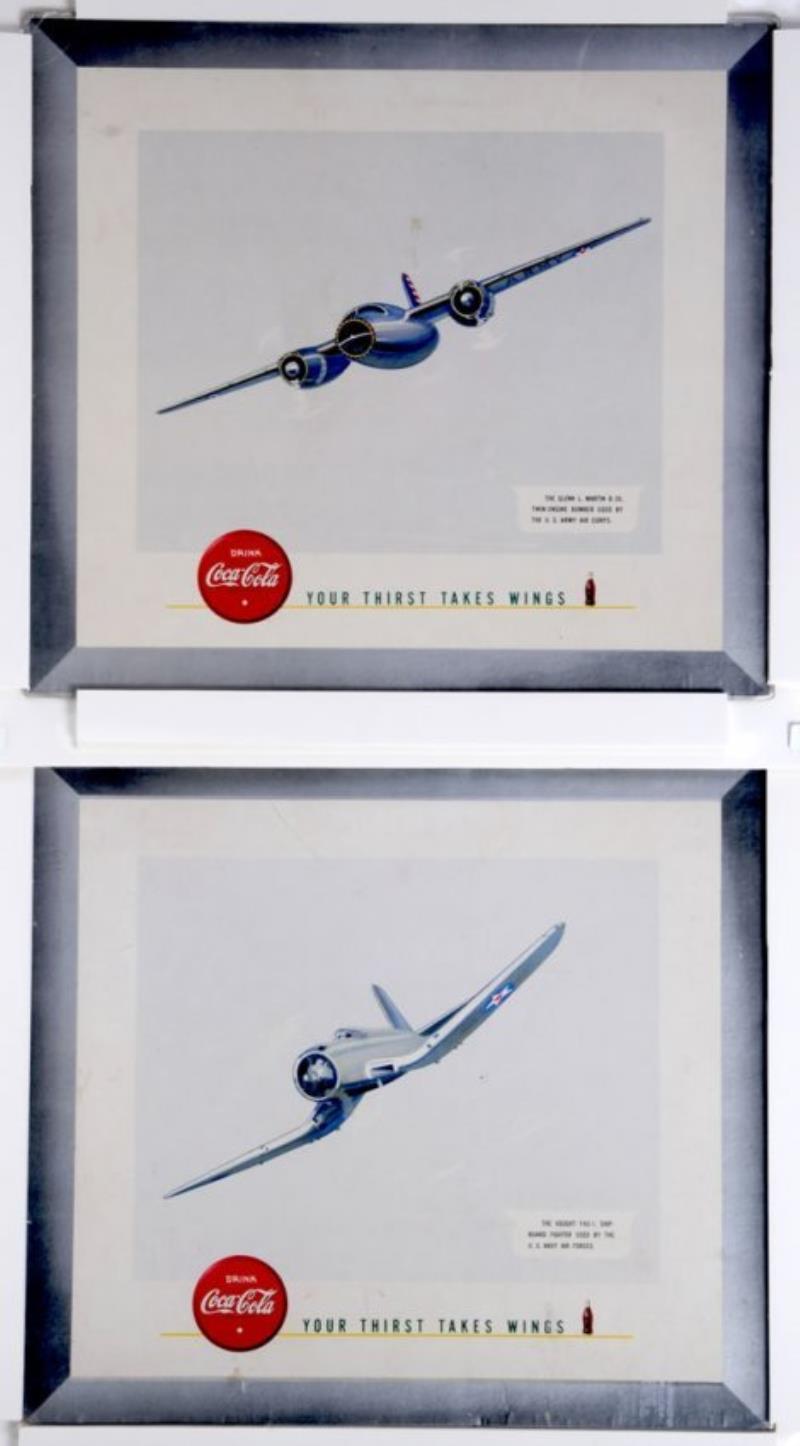 1941 TO 1942 LARGER COCA-COLA AIRPLANE CARDS