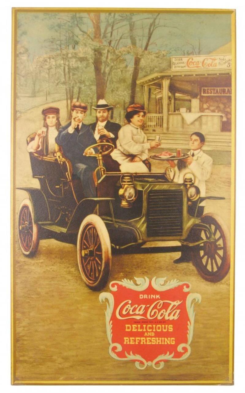 1939 Coca Cola Cardboard Advertising Sign