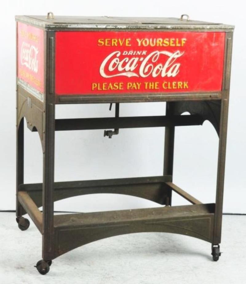 1929 Standard Double Glass Coca-Cola Cooler.