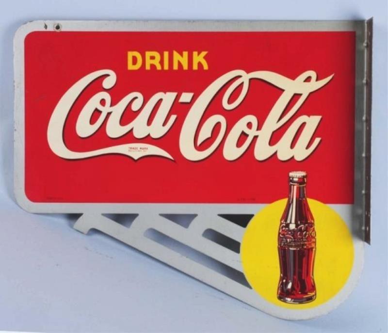 1939 Tin Coca-Cola Flange Sign