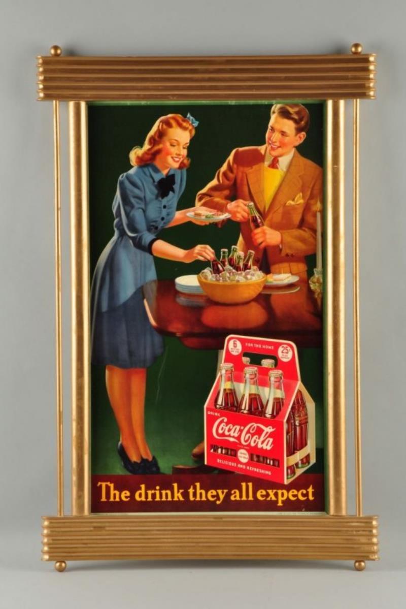 Coca Cola Litho Cardboard Advertising Sign Value And Price Guide 