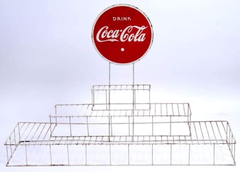 LATE 1930'S METAL & WIRE COCA-COLA BOTTLE DISPLAY