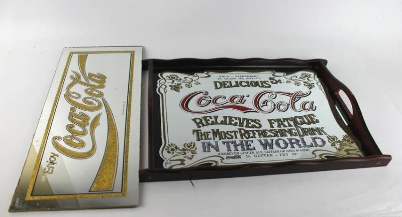 Die-Cut Coca-Cola Advertising Signs.
