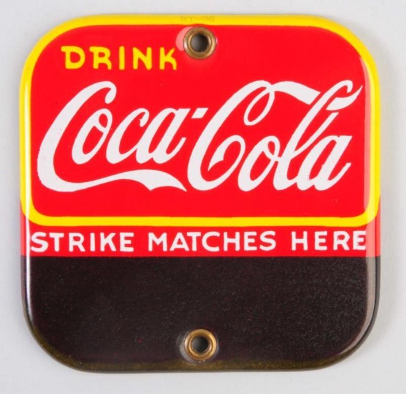 1938 Coca - Cola Porcelain Match Strike