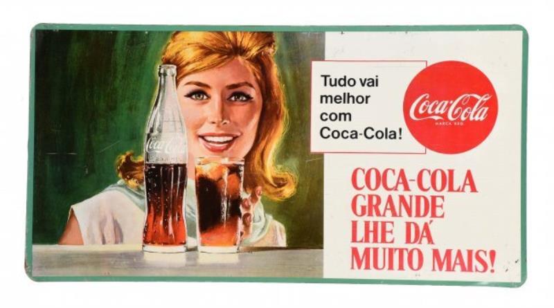 Portuguese Double Sided Coca - Cola Sign