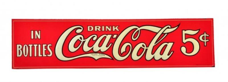 1920's Embossed Tin Coca-Cola Sign