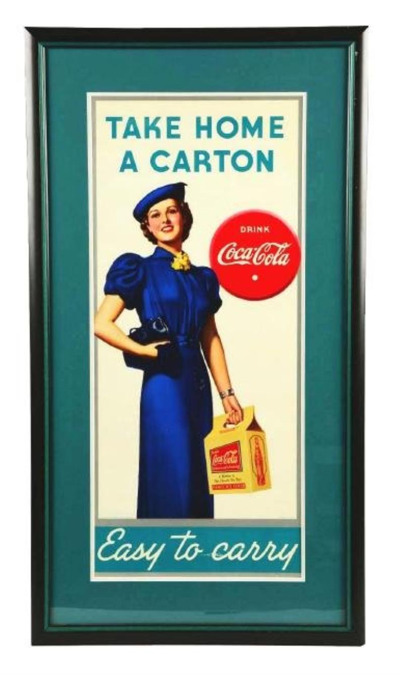 Coca-Cola Take Home a Carton Advertising Sign.