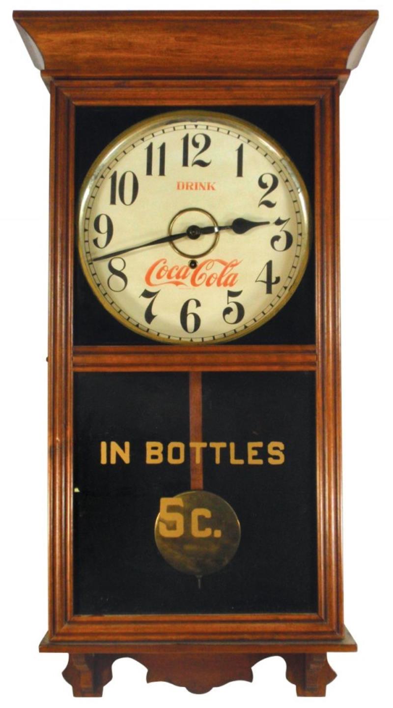 Coca-Cola regulator clock, Gilbert, c1916-1920,