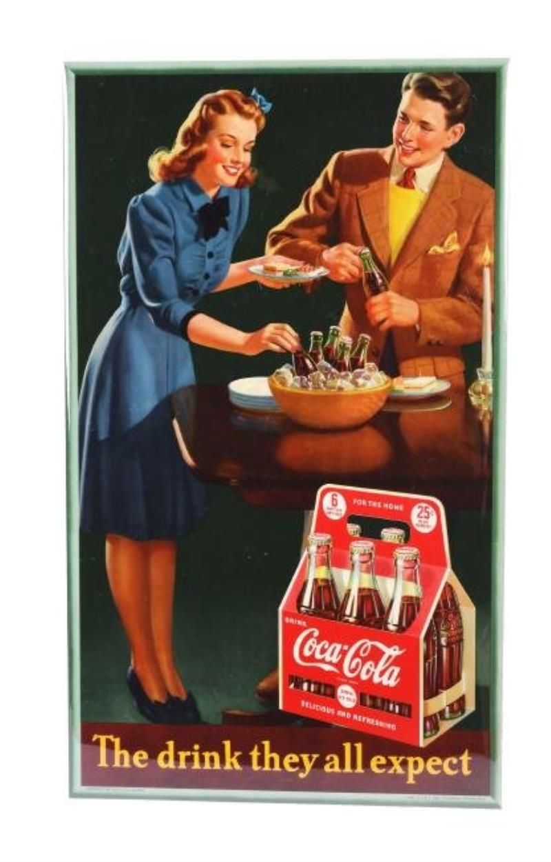 Coca Cola Service Girl Cardboard Advertising Sign Value And Price Guide