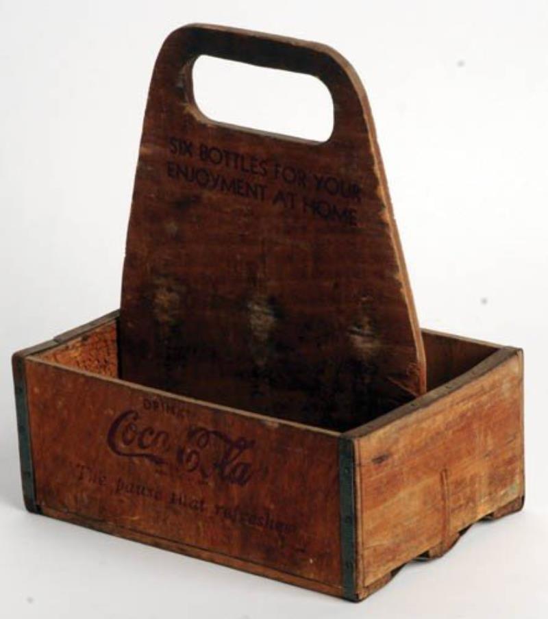 1920's Coca-Cola wood six bottle carrier
