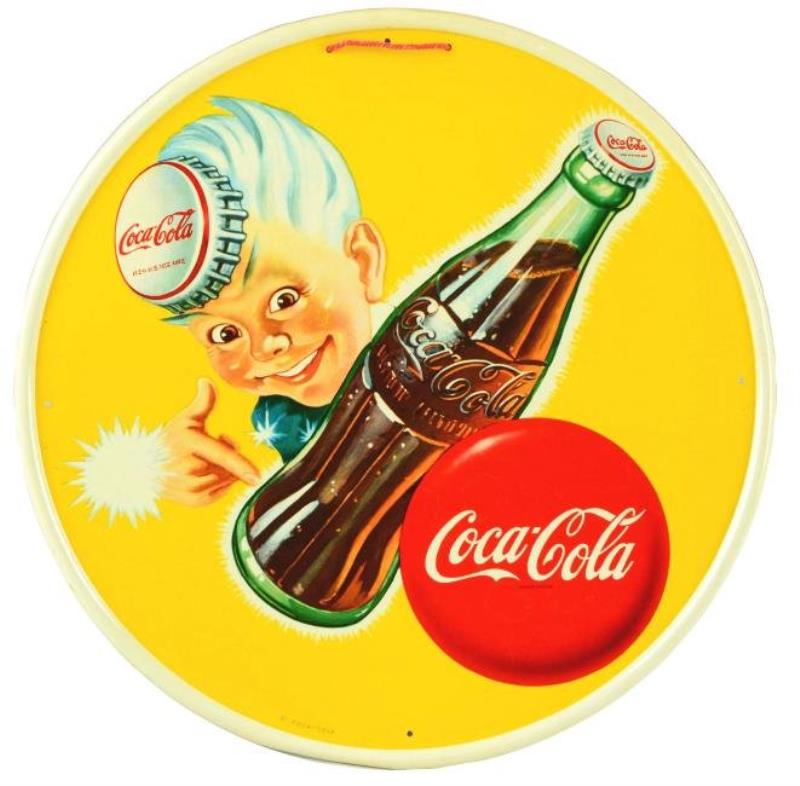 Tin Coca-Cola Sprite Boy Sign.