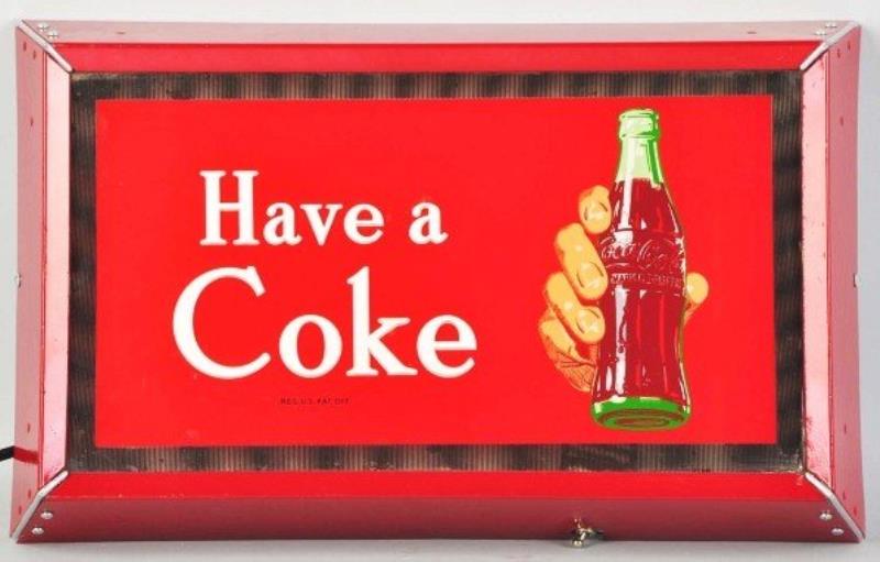 Coca-Cola Lighted Sign.