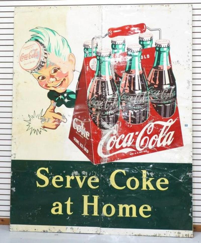 Coca Cola Serve Coke At Home sign