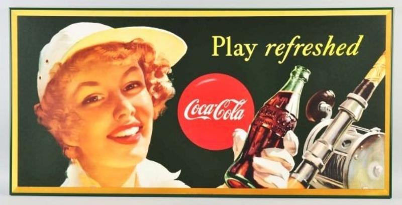 Horizontal Cardboard Coca-Cola Poster.