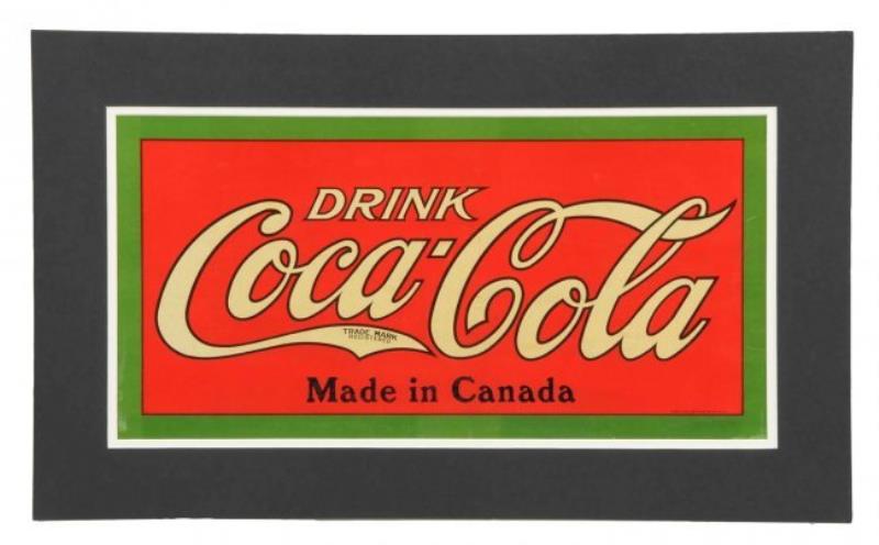 Coca - Cola Paper Advertising Sign