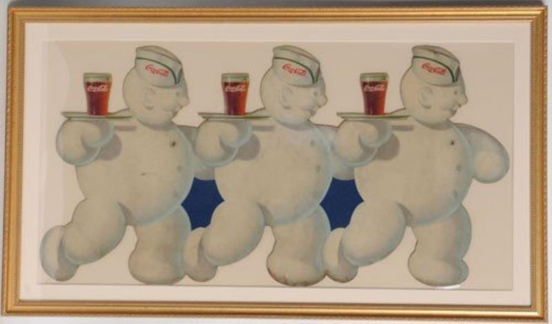1930'S COCA-COLA SNOWMEN CARDBOARD FESTOON ELEMENT