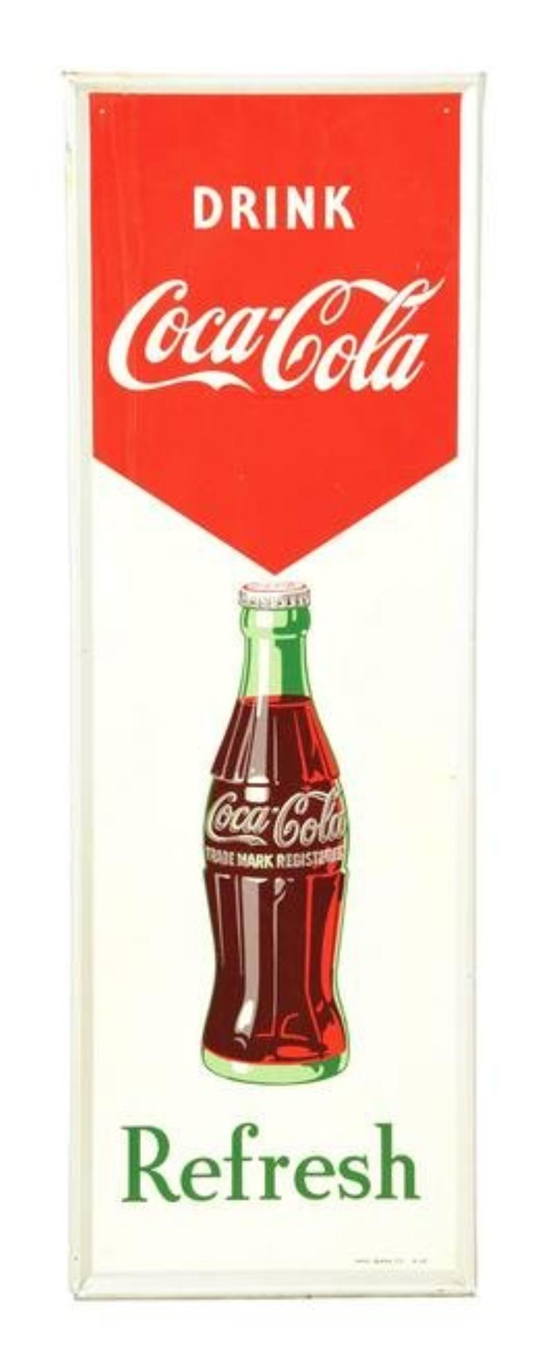SELF FRAMED COCA-COLA ADVERTISEMENT