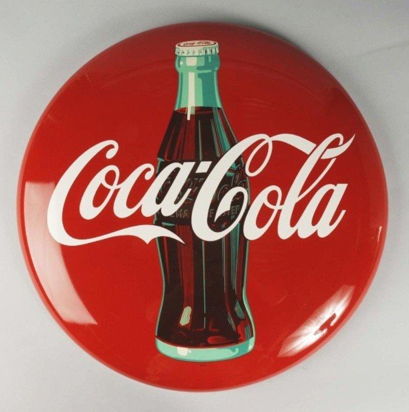 Porcelain Coca-Cola Button Sign