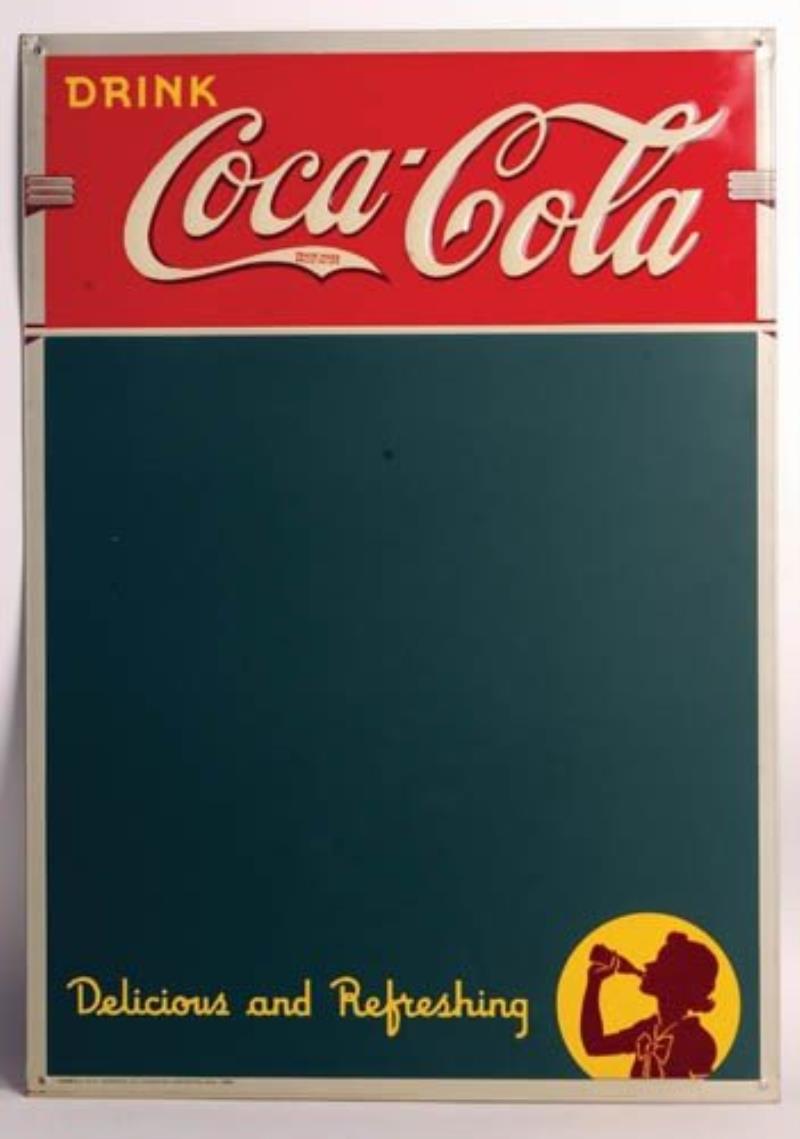 1939 Coca-Cola tin menu board Value & Price Guide