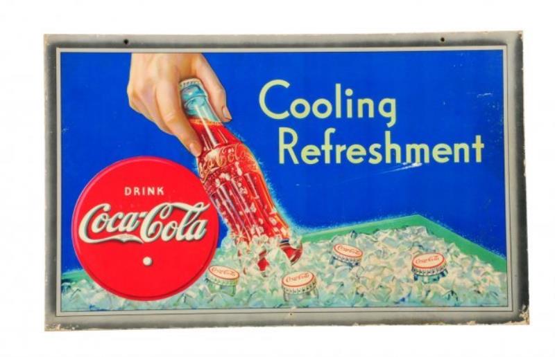 1935 Coca - Cola Cardboard Poster