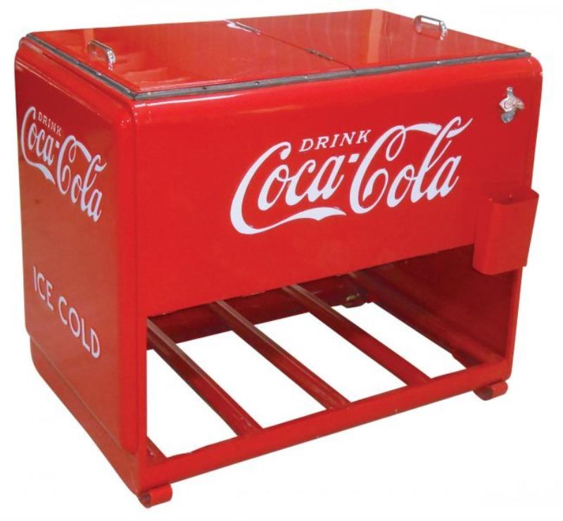 Coca-Cola cooler, Westinghouse Master, open bottom hold
