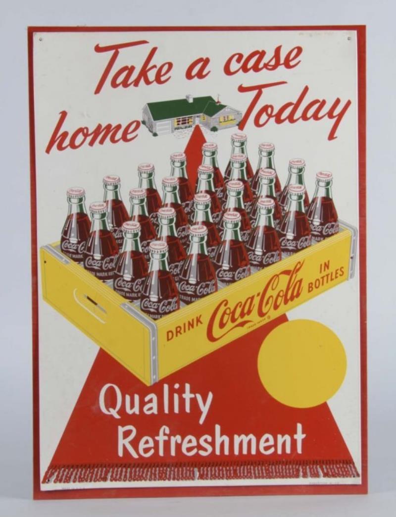Coca Cola "Take A Case Home Today" Tin Sign