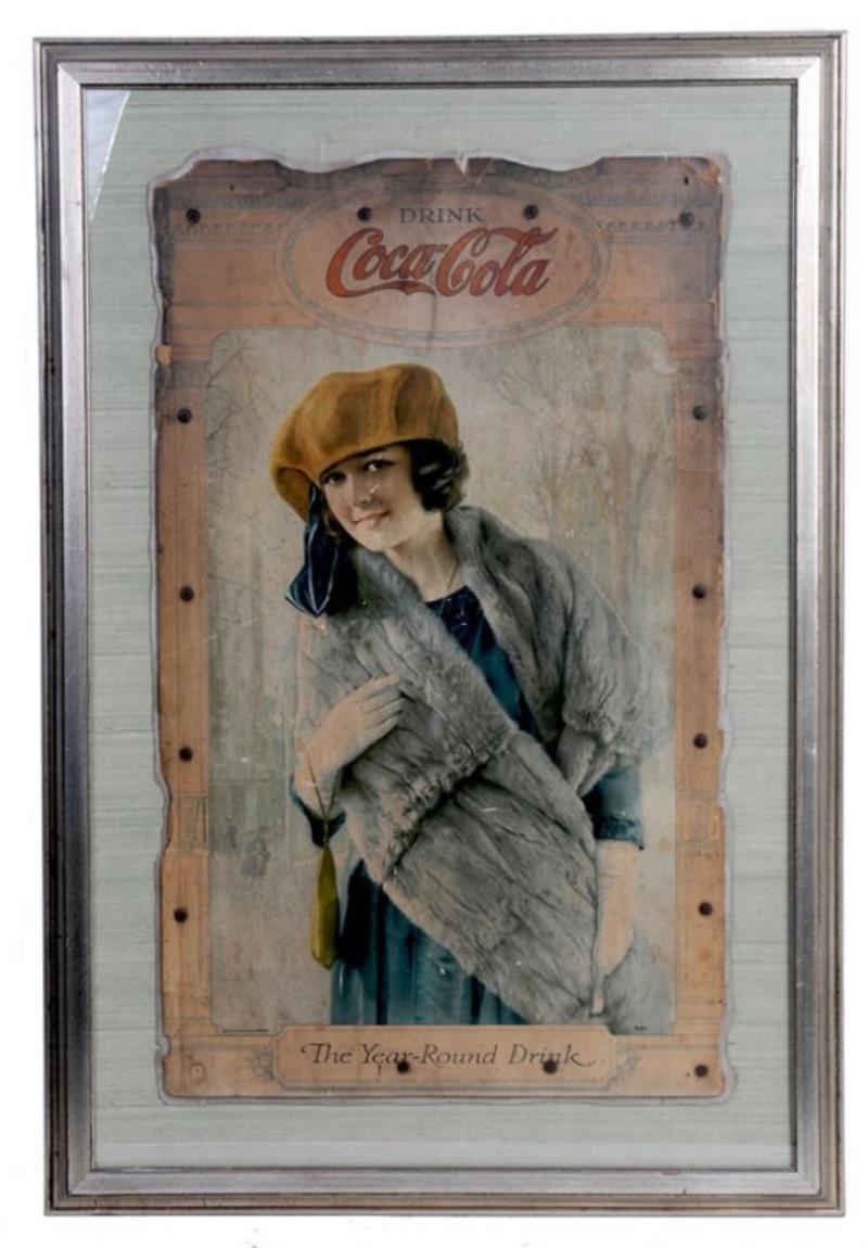 CIRCA 1921 COCA-COLA CARDBOARD POSTER