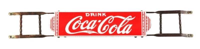 1930's Coca-Cola Porcelain & Iron Door Push