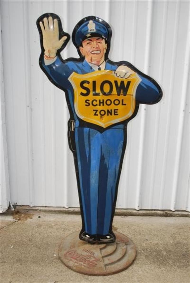 Coca-Cola Silent Policeman "Slow School Zone" 2-SS