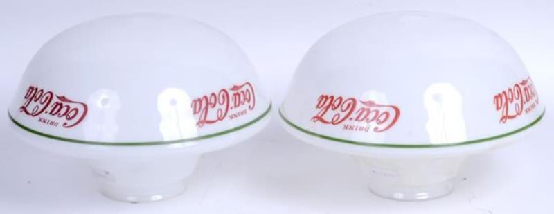 1930S COCA-COLA 12 INCH MILK GLASS LIGHT SHADES