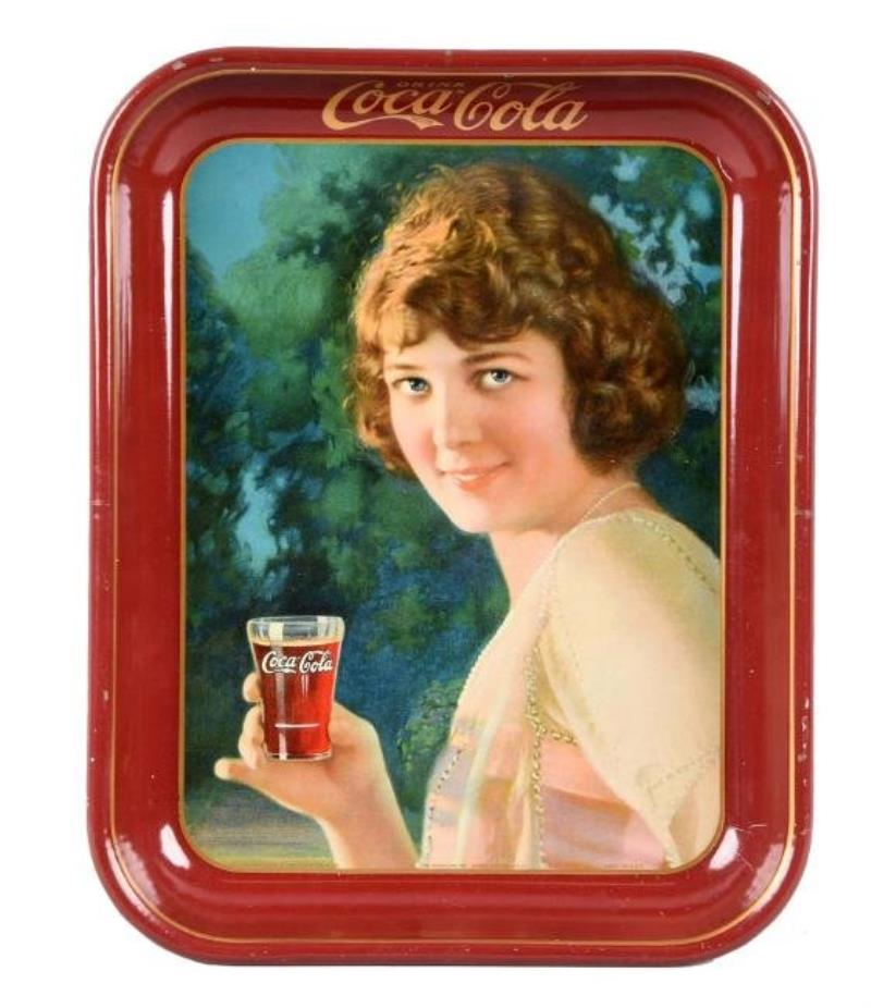 1924 Coca - Cola Tin Advertising Tray