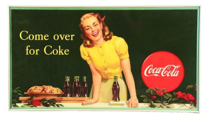 1950 Coca-Cola Cardboard Advertising Sign Value & Price Guide