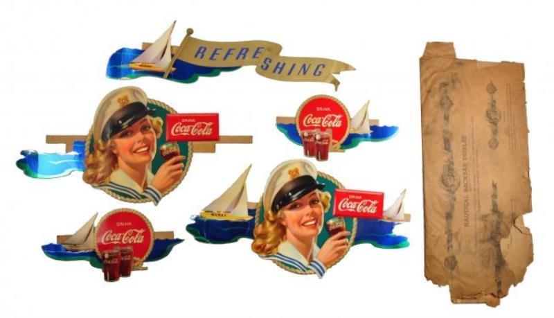 Coca Cola 1941 Nautical Back Bar Display.