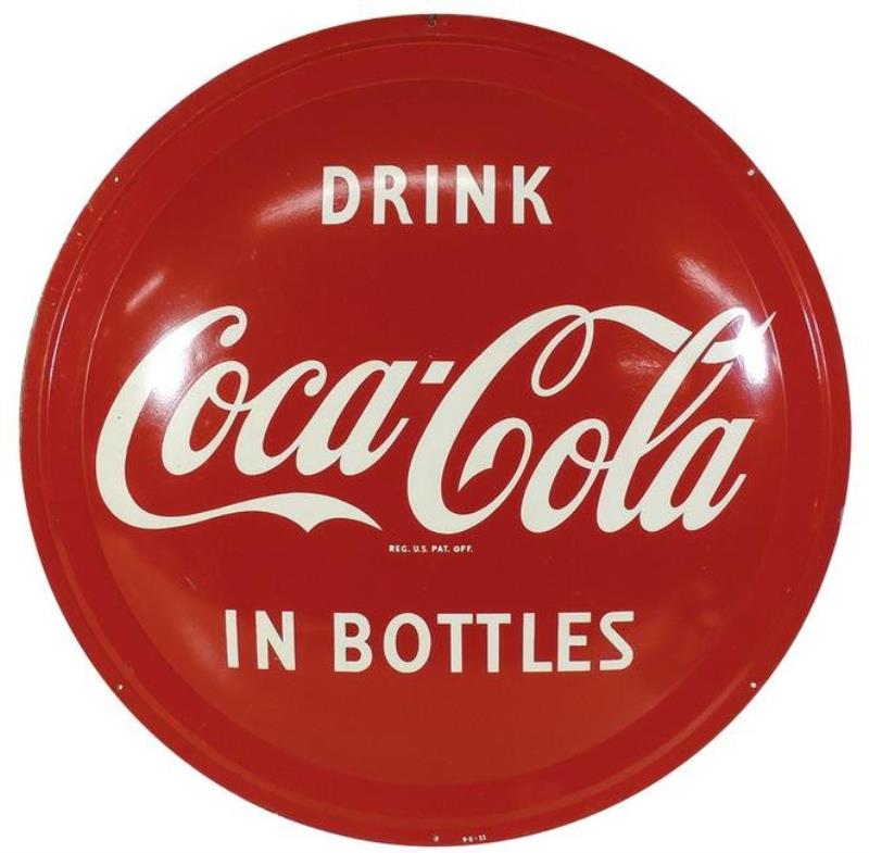 Coca-Cola Sign, "Drink Coca-Cola In Bottles",