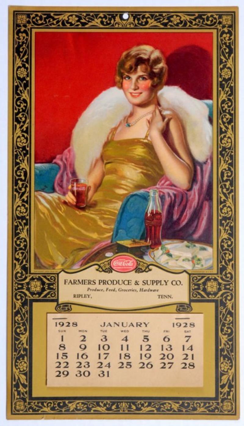 1928 COCA-COLA DISTRIBUTOR CALENDAR