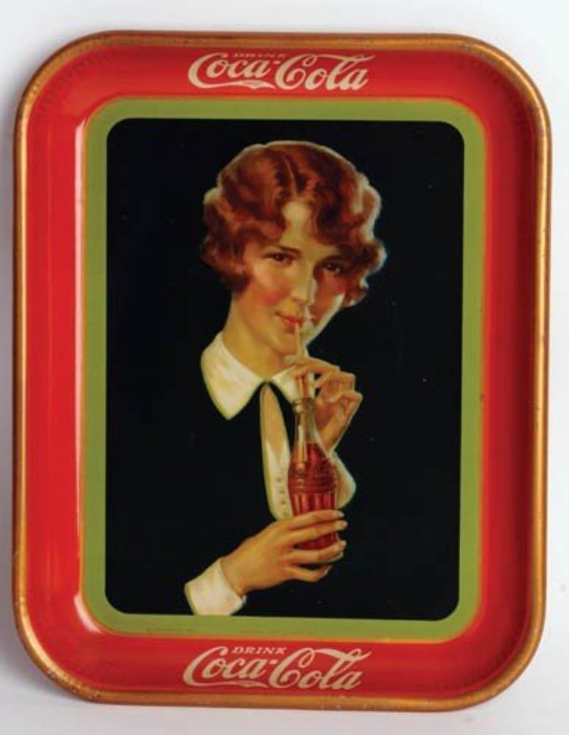 1928 Coca-Cola serving tray for bottle sales