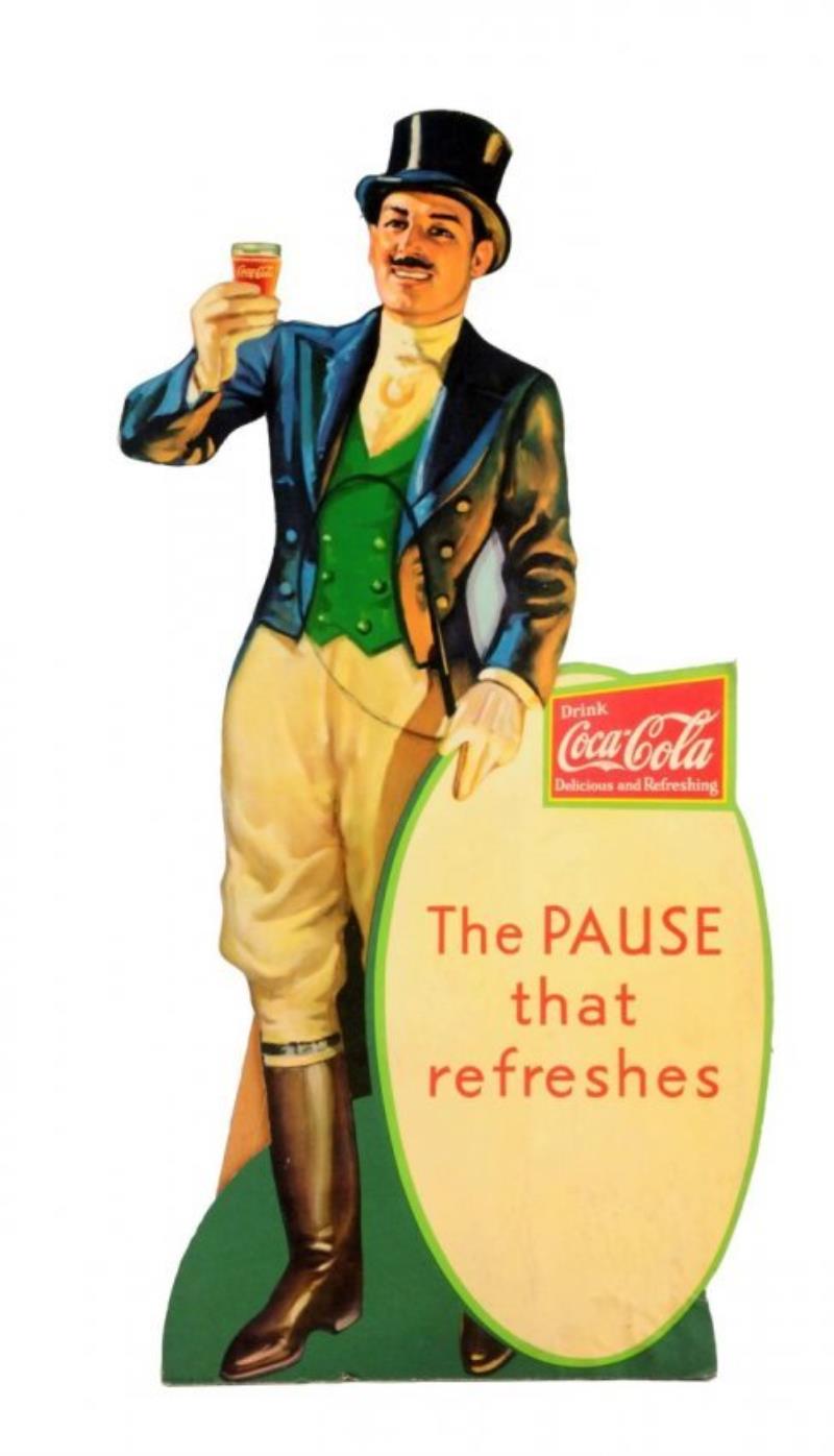 1930's Rare Coca-Cola Ringmaster Cardboard Cutout.